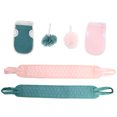 thumbnail image 2 of Quentinu 6Pcs Shower Bath Gloves Bathing Mesh Ball Exfoliating Back Skin Scrubber Strap, 2 of 7