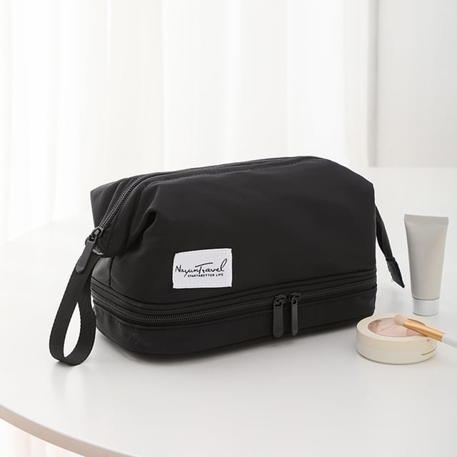 Boovnll Translucent Cosmetic Bag, Cosmetic Bag Set Frosted Translucent With Zipper Handle Portable Travel Bag, Hangable And Handy Cosmetic Bag