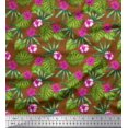 thumbnail image 1 of Soimoi Rayon Fabric Floral & Leaves Tropical Fabric Prints by Yard 56 Inch Wide, 1 of 3