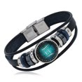 thumbnail image 2 of AMERTEER 12 Constellation Main Tressé en Cuir Signe du Zodiaque Rétro Breloques Bracelet, 2 of 6