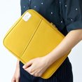 thumbnail image 1 of Maoww Tablet Sleeve Bag Laptop Pouch Soft Computer Handbag Notebook Keyboard Storage Zipper Closure Mouse Organizer Business Yellow 13.3-14inch, 1 of 8