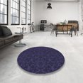 thumbnail image 4 of Ahgly Company Tapis Rond Lavable en Machine Intérieur Transitionnel Violet Pervenche Profond, 6 Pieds Rond, 4 of 7