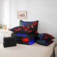thumbnail image 4 of YST Gamer Gaming Bedding Set, Geometric Neon Checkered, 7-Piece, Full Size, 4 of 4