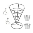 thumbnail image 2 of French Fries Strainer Basket Potato Fried Food Container Metal Party Tableware Cone-Shaped Cooking Tools Shop Kitchen Wedding Birthday Type 7, 2 of 9
