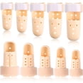 thumbnail image 1 of 10 Pcs Finger Splint Finger Support Brace Mallet Finger Splint, 5 Sizes Finger Brace Thumb Protector for Wounds Relief Broken Middle Finger Stabilizer Straightening Arthritis, 1 of 6