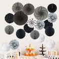 thumbnail image 2 of Hanging Paper Fans Flower Ball Tissue Paper Flower and Honeycomb Balls, 2 of 2