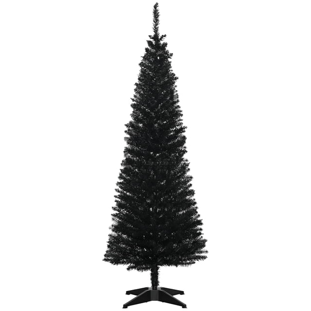 HOMCOM Pencil Christmas Tree, Slim Xmas Tree with Realistic Branches