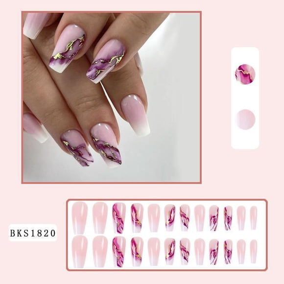 Up to 65% Off! Gspmoly False Nails, Wearable Nail Patches Detachable Nail Patches Gradient Fake Nails Wearable Nail Patches Press On Nails