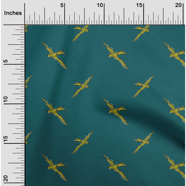 oneOone Cotton Flex Fabric Bird Block Fabric Prints By Yard 40 Inch Wide