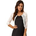 thumbnail image 1 of INSPIRE CHIC Cardigan Boléro Court en Dentelle Florale Intégrale de Loisirs pour Femmes, 1 of 6