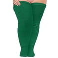 thumbnail image 1 of Stocking Category Thigh High Socks for Women – Solid Over Knee Extra Thick Long Comfortable Plus Size Contemporary Hosiery 2PCS, 1 of 6