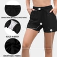 thumbnail image 3 of Charmo Short de Bain pour Femmes Taille Élastique Boardshort Shorty Culotte Intégrée Bas de Maillot, 3 of 6