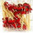 thumbnail image 3 of 100Pcs/Bag Bamboo Picks Eco-friendly Anti-deform Bamboo Cocktail Picks for Bar, 3 of 9