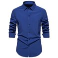 thumbnail image 2 of Chemise à Manches Longues pour Hommes Homme Décontractée Mode Col Rabattu Bouton Chemise à Manches Longues Blouse Chemises à Manches Longues pour Hommes, 2 of 8