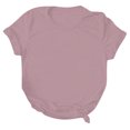 thumbnail image 4 of Pisexur Hauts d'Été pour Femmes, Pull Décontracté Uni à Manches Courtes, Hauts pour Femmes Rose, TG, 4 of 5