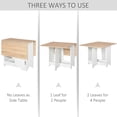 thumbnail image 3 of CoSoTower Foldable Dining Table, Folding Table with Storage Shelf, Drop-Leaf Kitchen Table for Dining Room, Oak, 3 of 7