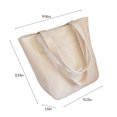 thumbnail image 2 of TopLLC Shoulder Bag Canvas Tote Bag Canvas Bags With Zipper Womens Handbag Women Bag Fashion New Pattern Solid Color Practical Zipper Large Capacity Shoulder pack, 2 of 8
