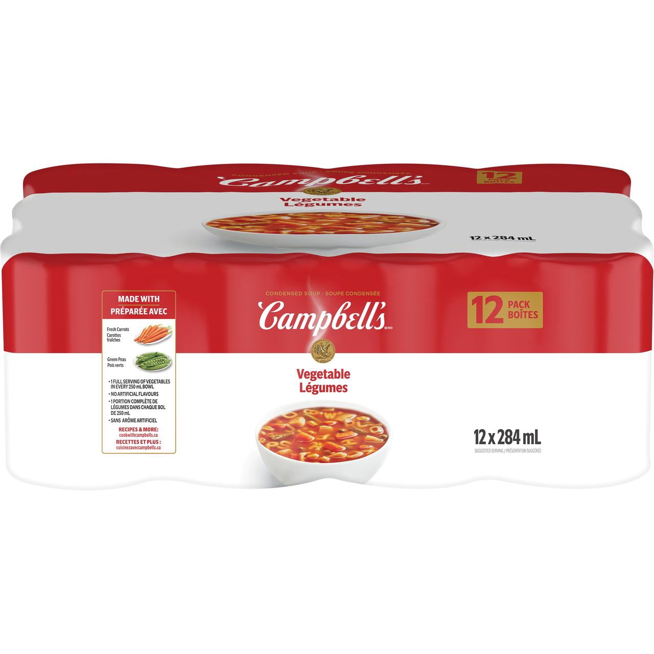 Soupe condensée Campbell'sMD, Légumes, longue conservation (12 x 284 ml)