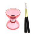 thumbnail image 1 of Triple Bearing Medium Chinese Diabolo Toy with Carbon Sticks, - Red, 12cm, 1 of 8