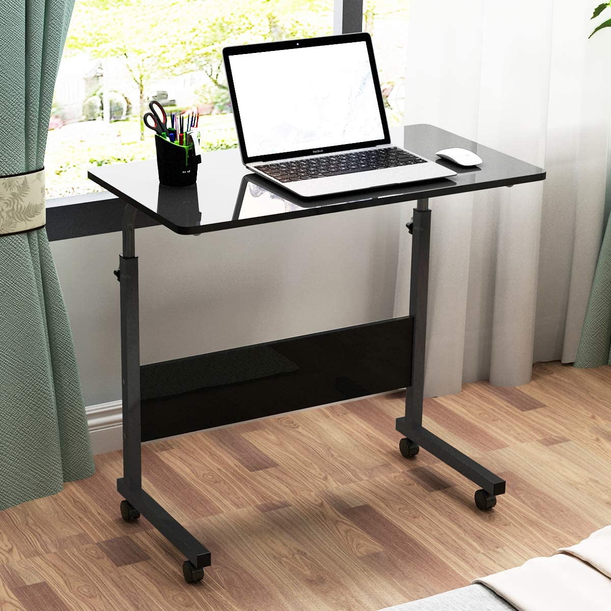 SOGES Adjustable Movable Laptop Computer Desk for Bed Sofa Black