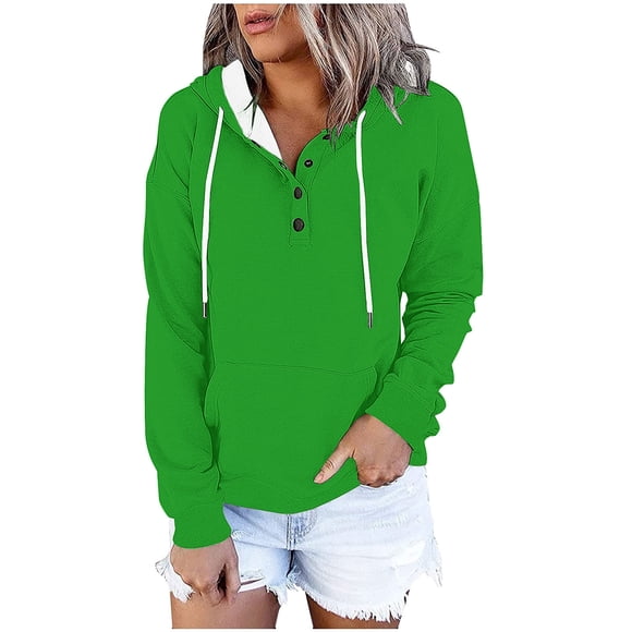 ZMFXJPE Sweatshirt Cute Sweater Hoodies for Women Lightweight Hoodie Cute Sweatshirts Women Plus Size Hoodie for Women Woman Clothes(Green,XL)