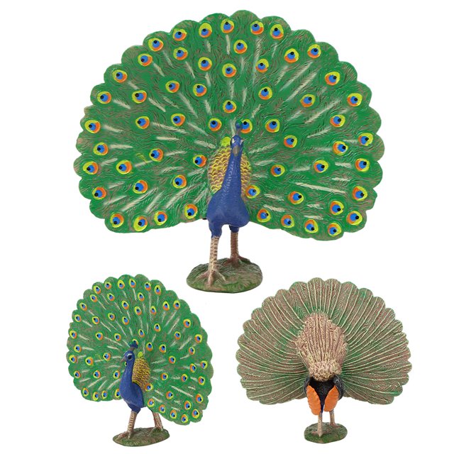 Children Toy Peacock Ornament, Peacock Model, Christmas Office Gift For Home