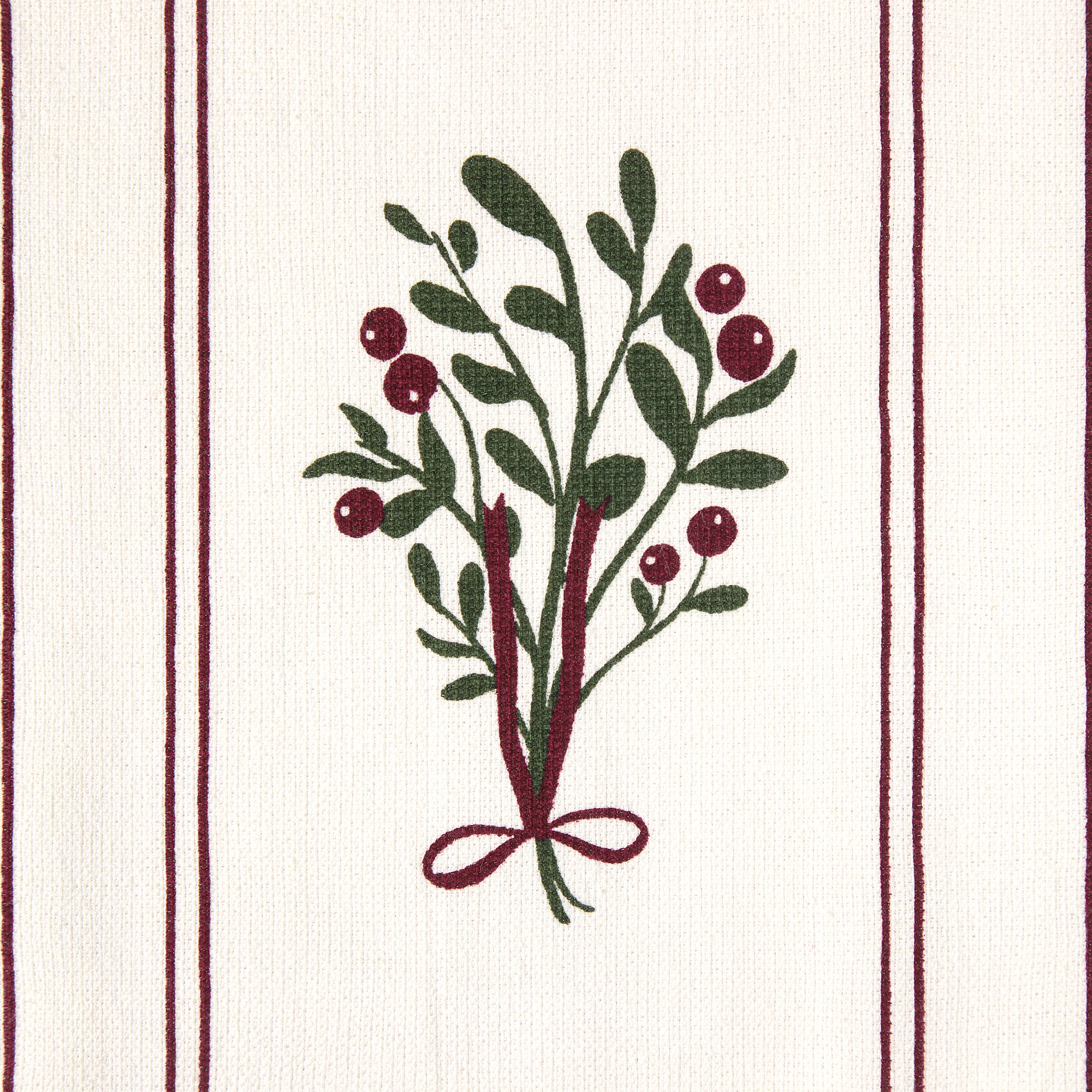 Holiday Time Cranberry Spice Collection Sprig 2-Pack Kitchen Linen Set, Red, 16" x 26"