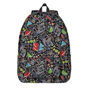 Scientific Formula School Backpack, Experiment Design, Biology Student School Bag, Science Classroom Travel Daypack
