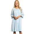 thumbnail image 3 of Velrose Lingerie Shadowline Short 3/4 Sleeve Button Down Robe 77280/77280X, 3 of 4