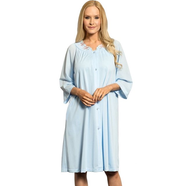 Velrose Lingerie Shadowline Robe Courte à Manches 3/4 avec Boutons 77280/77280X
