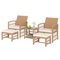 thumbnail image 2 of Costway 5 Pieces Patio Conversation Set PE Rattan Balcony Furniture Set with Cushions, 2 of 10