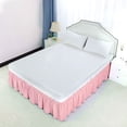 thumbnail image 1 of PiccoCasa Bed Skirt Polyester Elastic Wrap Around Dust Ruffle, Queen Pink, 1 of 10