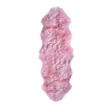 NEW ZEALAND SHEEPSKIN RUG 2' X 6' - PINK
