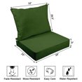 thumbnail image 2 of Vargottam Outdoor Deep Seat Patio Cushions Set 2pcs Seat Set All Weather Replacement Cushion Patio Seat And Back Cushion Set 25"x25"x5" Inches-Dark Green, 2 of 9
