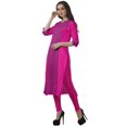 thumbnail image 4 of Moomaya Kurti Imprimée pour Femmes, Kurta Tunique Longueur Genou, Hauts à Col en V, Robe Grande Taille, 4 of 6