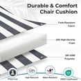 thumbnail image 3 of Aoodor High Back Tufted Patio Chair Cushions Set of 2 for Outdoor Rocking Chairs, 47 x 21 x 2.4 Inch Patio Seat Cushions for Dining Chairs, Adirondack Chairs, Grey Stripe, 3 of 7