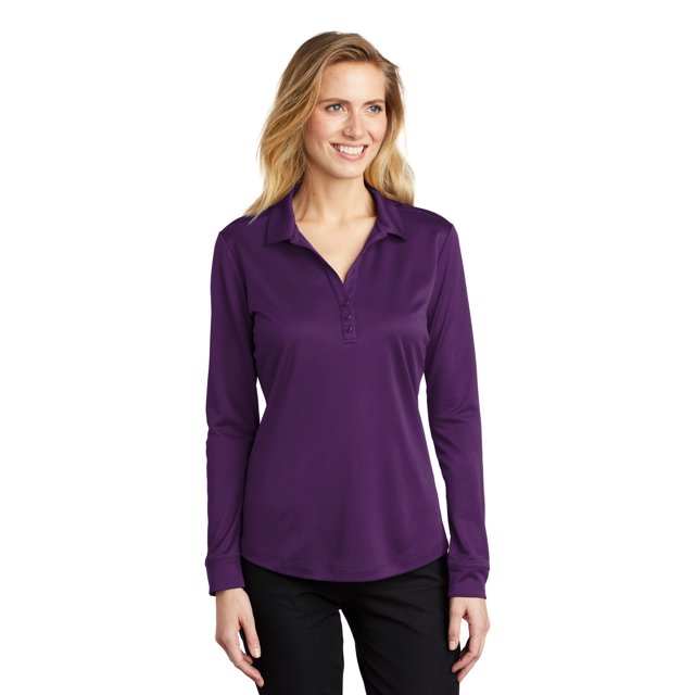 Port Authority Women's Silk Touch Performance Long Sleeve Polo - L540LS