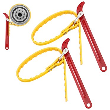 2 Pcs Clé à Sangle de Ceinture Capacité 5,7 Pouces Type de Ceinture Clé de Filtre à Huile Clé à Sangle en Caoutchouc Outil Manuel de Fixation Ouvre-Bocal Clé à Sangle Portable pour Voiture Joints en PVC