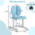 thumbnail image 3 of Costway Kids Desk Chair with Double Back Support Adjustable Height Upholstered Computer Chair Blue, 3 of 10
