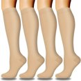 thumbnail image 1 of Miqool Compression Socks for Women Men 4 Pairs Casual Support for Nurses Running Travel, 1 of 2