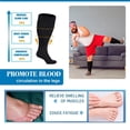 thumbnail image 4 of HLONK Chaussettes de Compression Grande Taille Chaussettes de Compression Grande Taille pour Femmes et Hommes M-edical Mollet Extra Grand Chaussettes de Compression en Nylon, 4 of 7