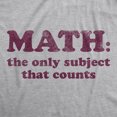thumbnail image 2 of Mens Math The Only Subject That Counts T Shirt Funny School Teacher Pun Novelty Tee (Light Grey) - M, 2 of 3