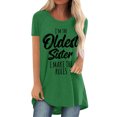 thumbnail image 1 of Pompotops Femmes Mode Casual Impression Chemises Manches Courtes Tee-Tops Tunique Blouse, 1 of 4