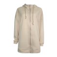 thumbnail image 4 of Womens Solid Color Hoodie Zipper Long Sleeve Sweatshirts Pockets Long Coat Tops, 4 of 5