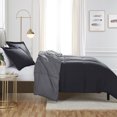 thumbnail image 4 of Nestl Reversible Comforter Set, Queen/Full Comforter Set, Black/Grey, 4 of 6