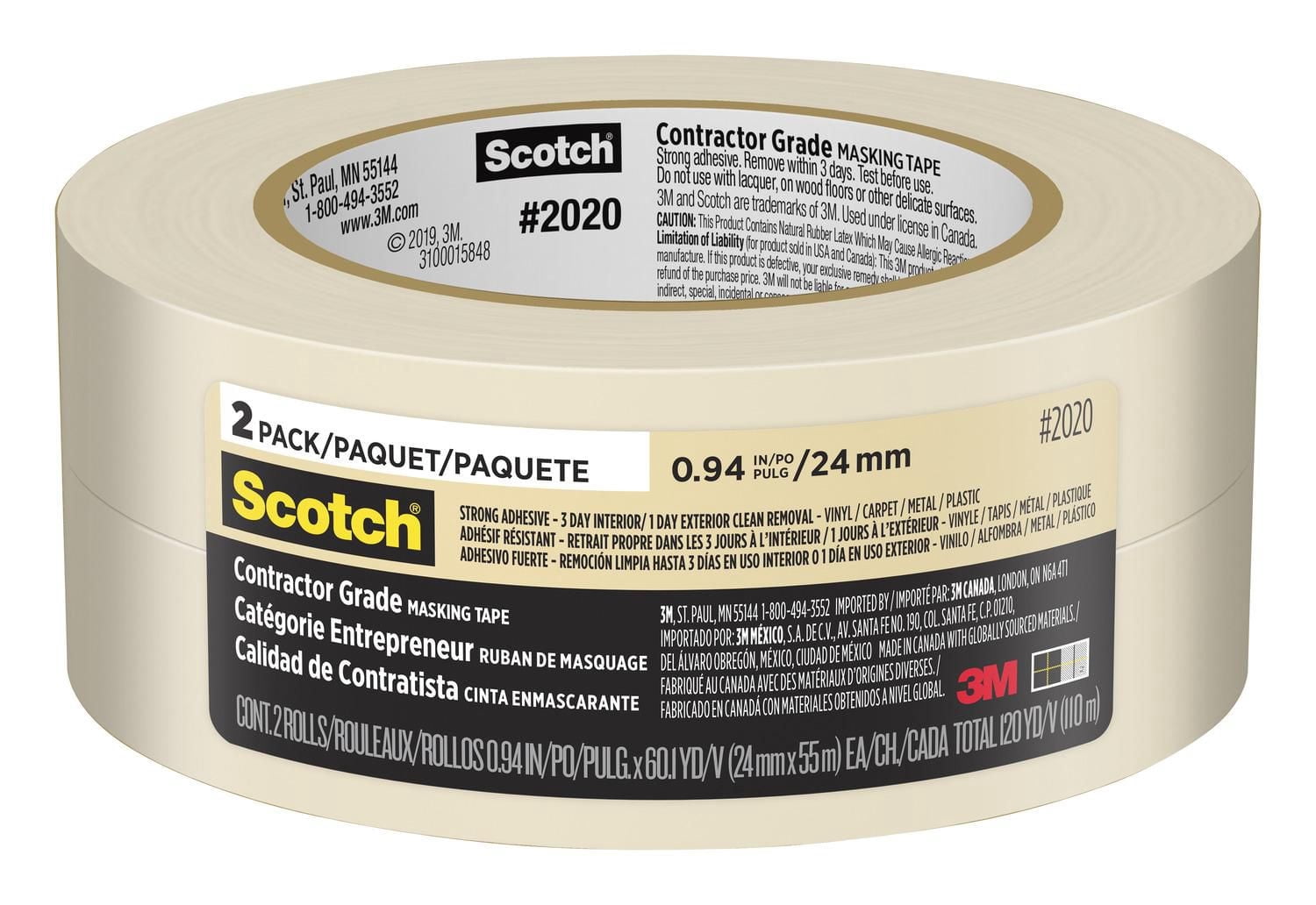 Ruban de masquage de qualité entrepreneur 2020 Scotch®, 2 Paquet