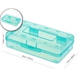 thumbnail image 1 of Dvruxg Plastic Cosmetics Case, Large Capacity Box, Hard Crayon Box Storage with Snap-Tight Lid for Office Supplies(Light Green), 1 of 5