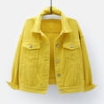 thumbnail image 2 of jsaierl Women Spring And Autumn Coats Warm Solid Long Sleeve Denim Jacket Outerwear, 2 of 6