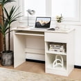 thumbnail image 2 of Costway Bureau d'Ordinateur Poste de Travail pour Bureau à Domicile Table d'Étude pour Portable avec Plateau de Clavier Tiroir, 2 of 10