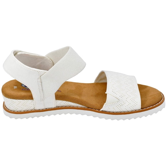 Skechers BOBS Women's Desert Kiss Sandal, Off White, 9 M US